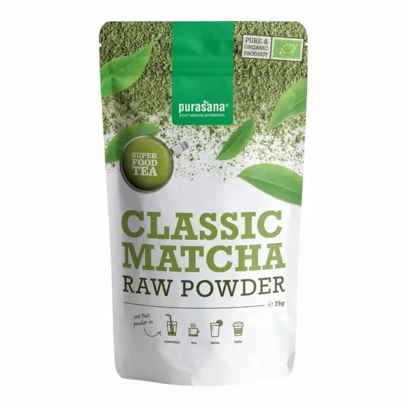 Purasana Poudre de Classic Matcha Bio – 75 g | The vert japonais premium riche