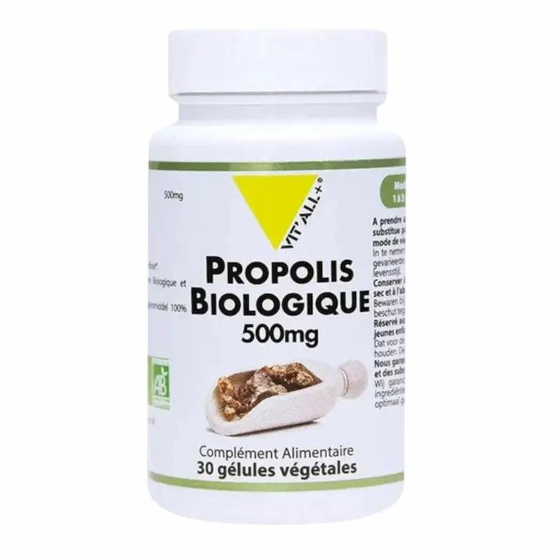 VITALL+ Propolis Biologique – 30 Gélules 500 mg Defenses naturelles & bien-être immunitaire My Store