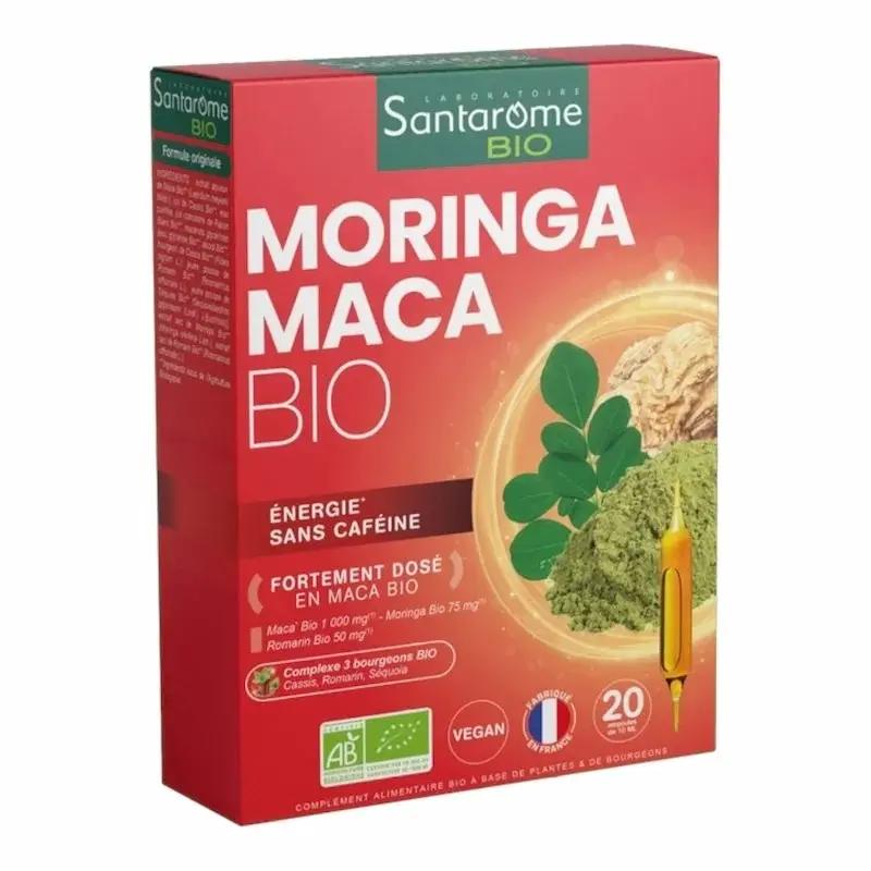 Santarome Bio Moringa Maca – 20 Ampoules 10 ml Vitalite & Immunite Naturelle My Store