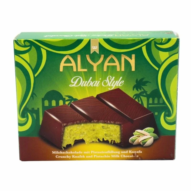 Alyan Dubai Style Chocolat aux Pistaches – 100 g