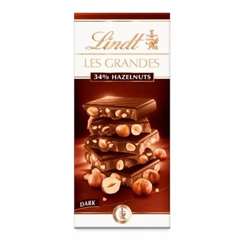 Lindt Les Grandes Chocolat Noir Noisettes Entières 150g – Plaisir Intense et Croquant My Store