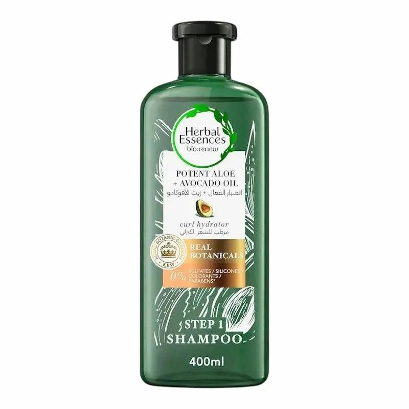 Herbal Essences Shampooing Sans Sulfate Aloe Vera Puissant + Huile dAvocat 400 ml – Hydratation et Définition des Boucles My Store