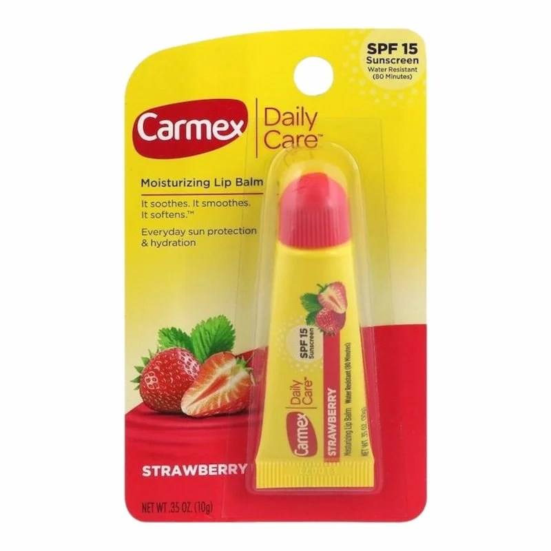 Carmex Baume à Levres Fraise SPF15 – Tube 10 g