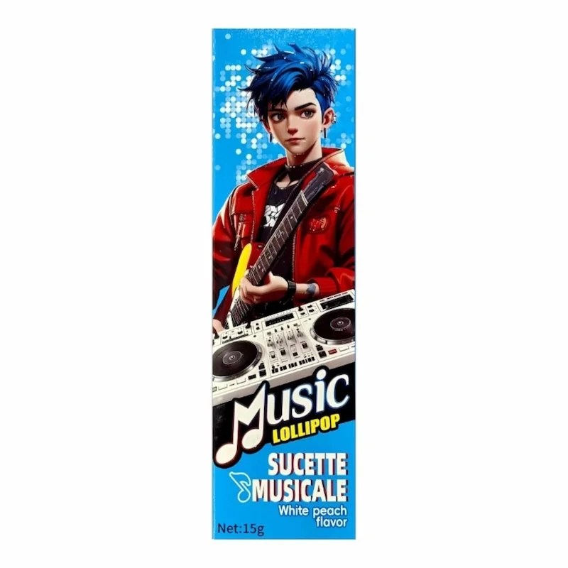 Sucette Musicale à la Peche Blanche – 15g