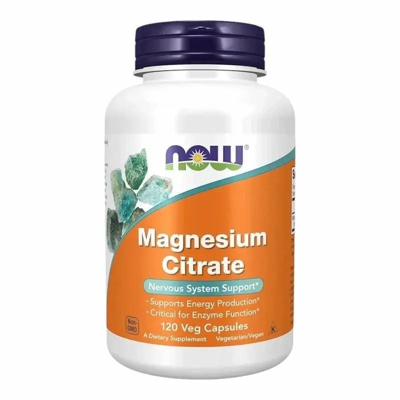 NOW Foods Magnesium Citrate – 400 mg 120 Capsules Végétales My Store