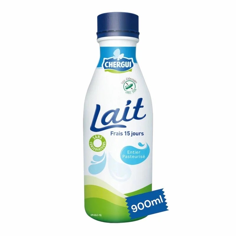 Lait Frais Chergui 900 ml – Lait Naturel et de Qualite