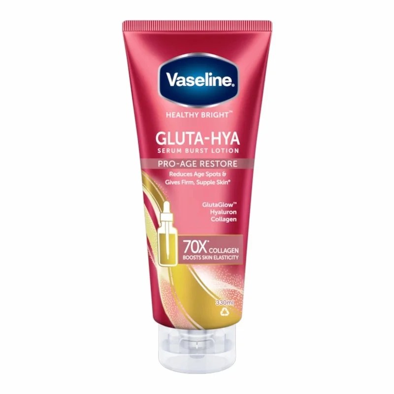 Vaseline Gluta Hya Serum Burst Lotion Pro Age Restore 330ML – Lotion Anti Age Hydratante & Éclaircissante