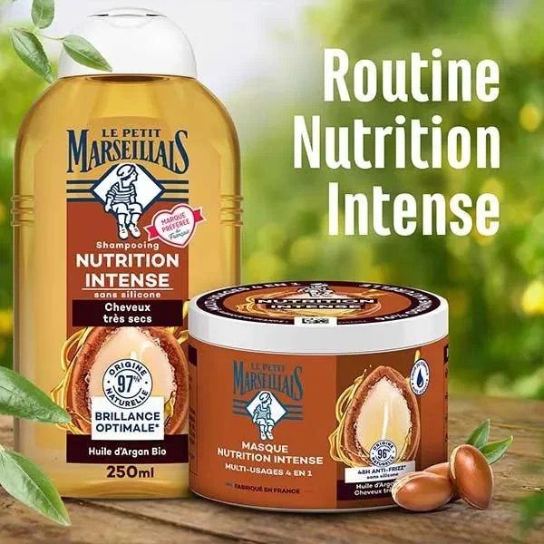 Le Petit Marseillais Masque Nutrition Calendula & Huile d’Argan Bio – 370 ml