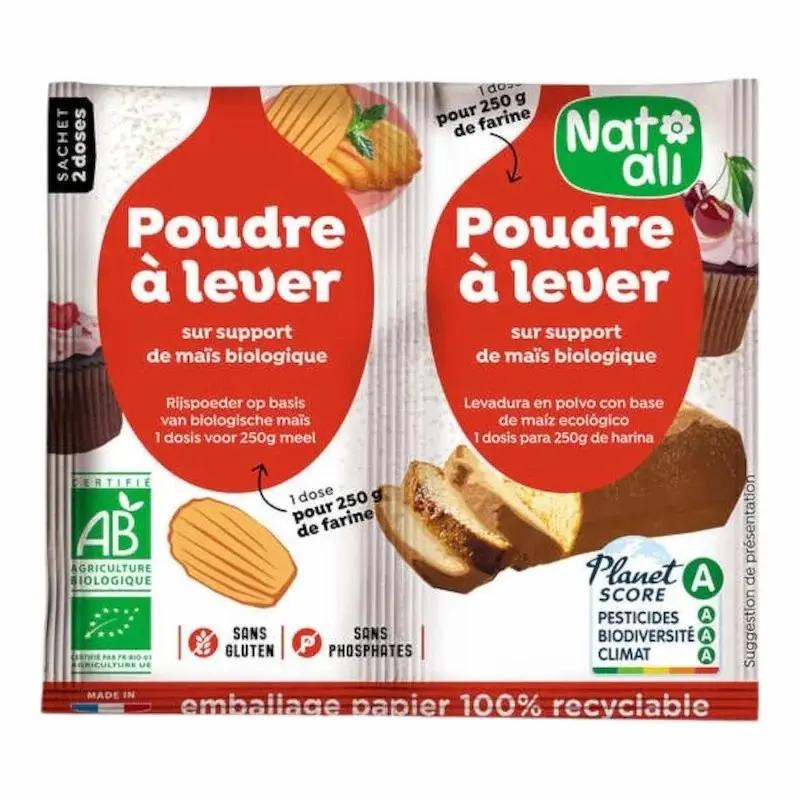 Natali Poudre a lever Bio sans Gluten et sans Phosphate 2 sachets 7 g – Levure Naturelle pour Pâtisserie My Store