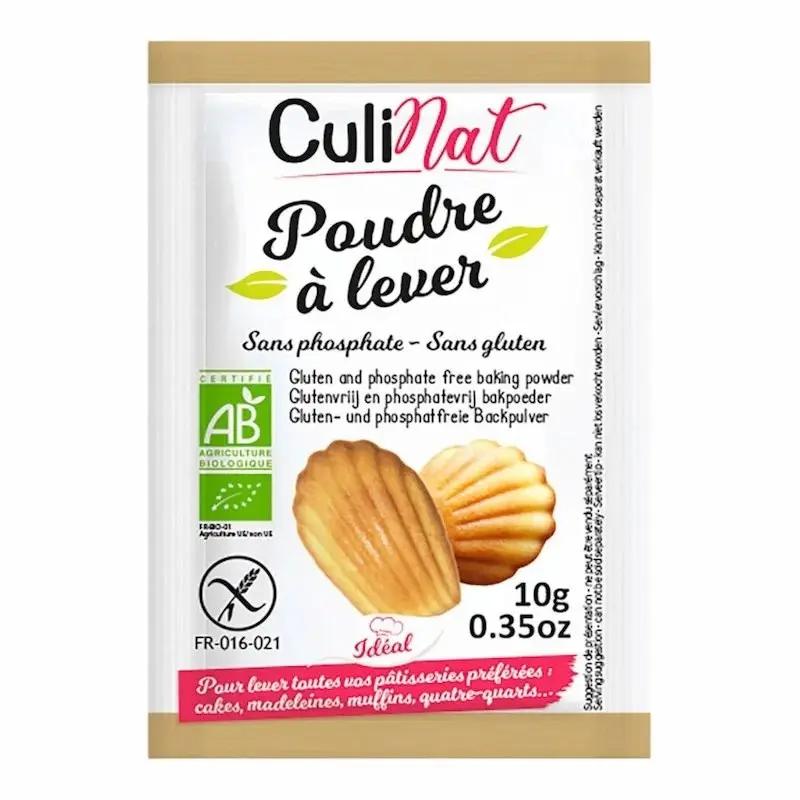 Culinat Poudre a lever Bio sans Phosphate et sans Gluten 8 sachets x10 g – Levure Naturelle My Store