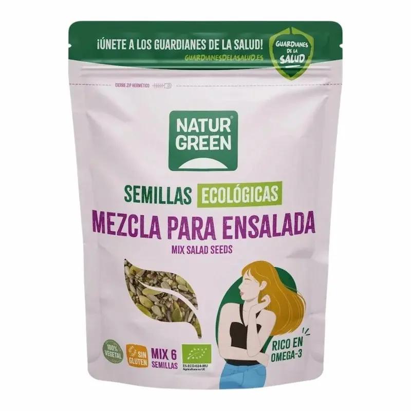 NaturGreen Mixte 6 Graines Salade Bio 225 g – Mélange Nutrissant et Croquant pour Salades My Store