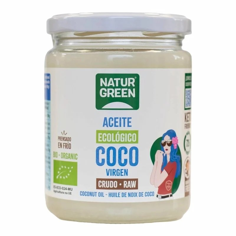 NaturGreen Huile de Coco Vierge 200G – Huile de Noix de Coco Bio et Pure