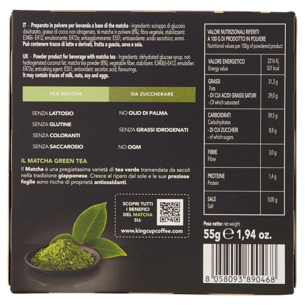 King Cup – Capsules de Matcha Sans Sucre Compatibles Dolce Gusto – 10 Capsules