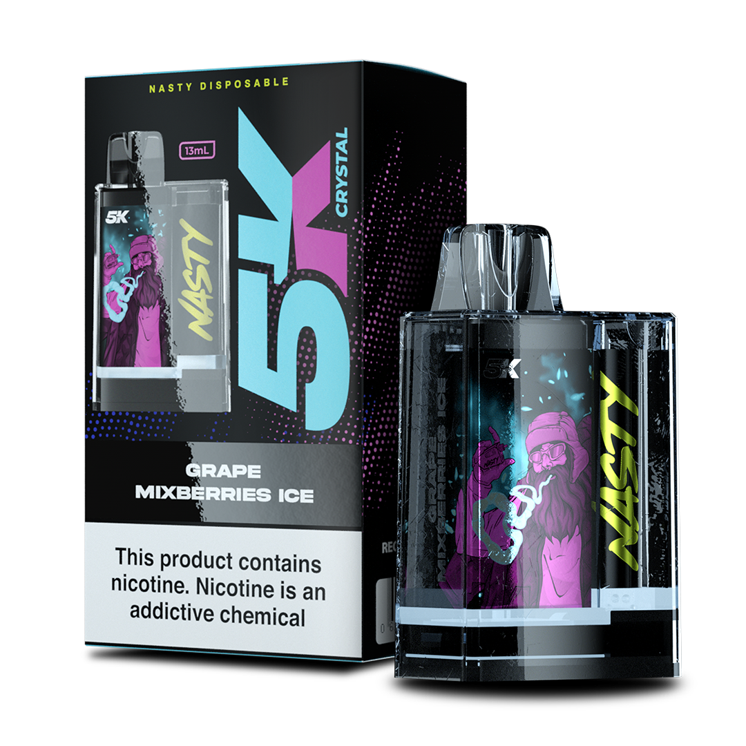 Nasty 5K Crystal - GRAPE MIXEBERRIES ICE 5000 puffs 5%