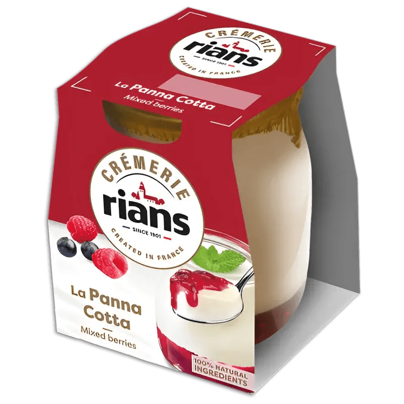 Cremerie Rians Panna Cotta Fruits Rouges 125g