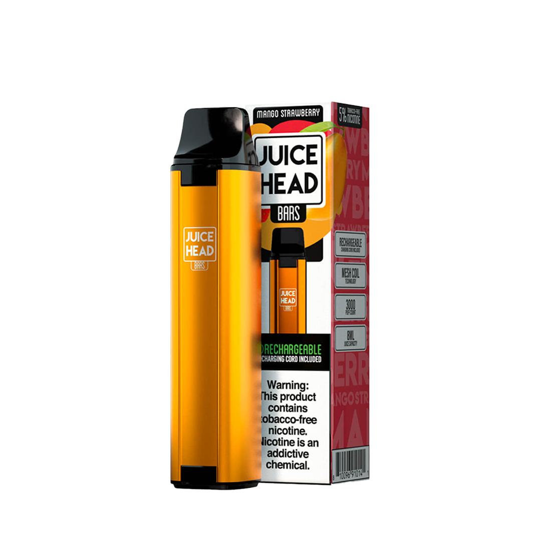 JUICE HEAD BARS 3000 Taffs Mango Strawberry E-Cigarette Jetable
