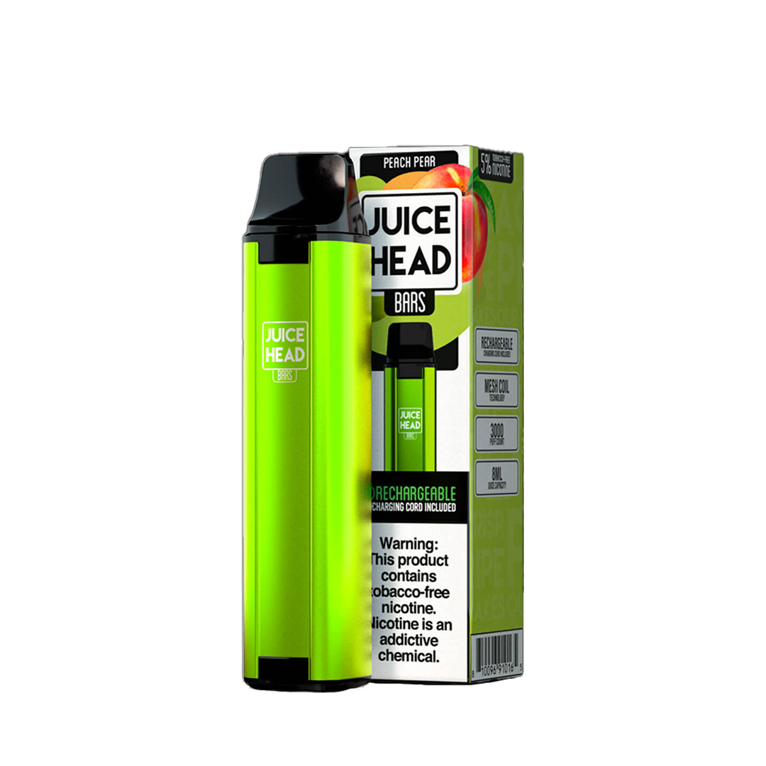 JUICE HEAD BARS 3000 Taffs Peach Pear E-Cigarette Jetable