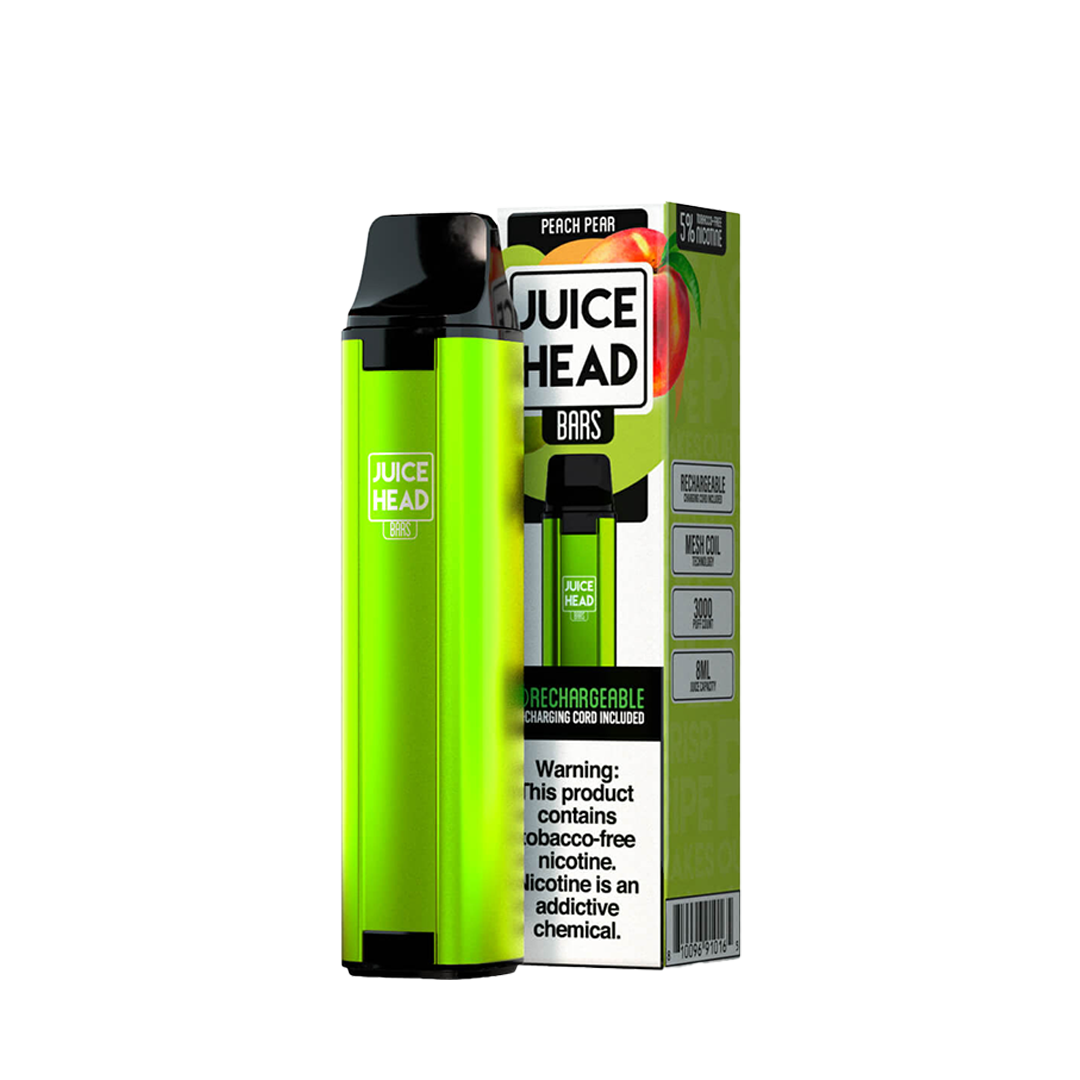 JUICE HEAD BARS 3000 Taffs Peach Pear Freeze E-Cigarette Jetable