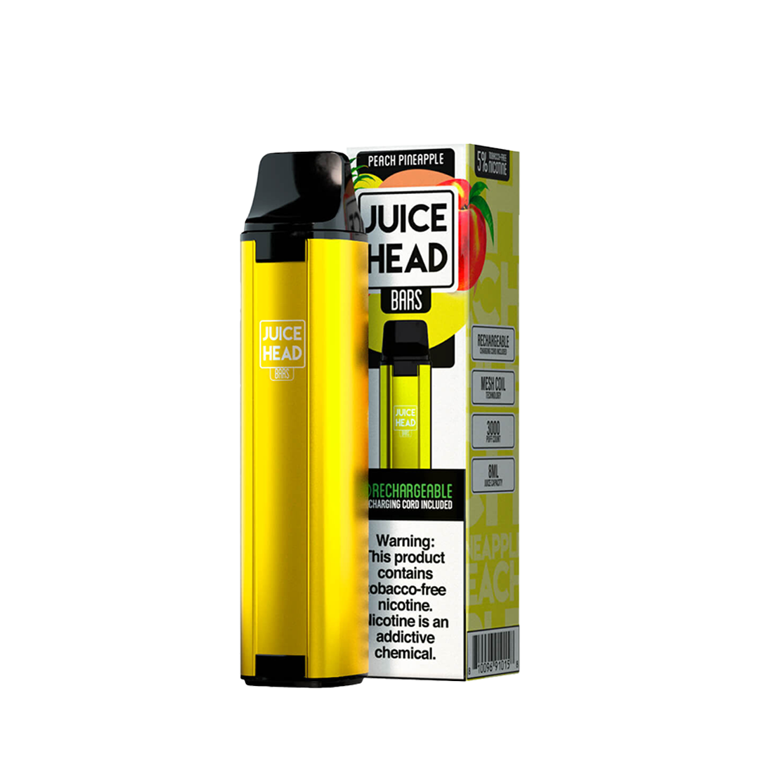 JUICE HEAD BARS 3000 Taffs Peach Pineapple Freeze E-Cigarette Jetable