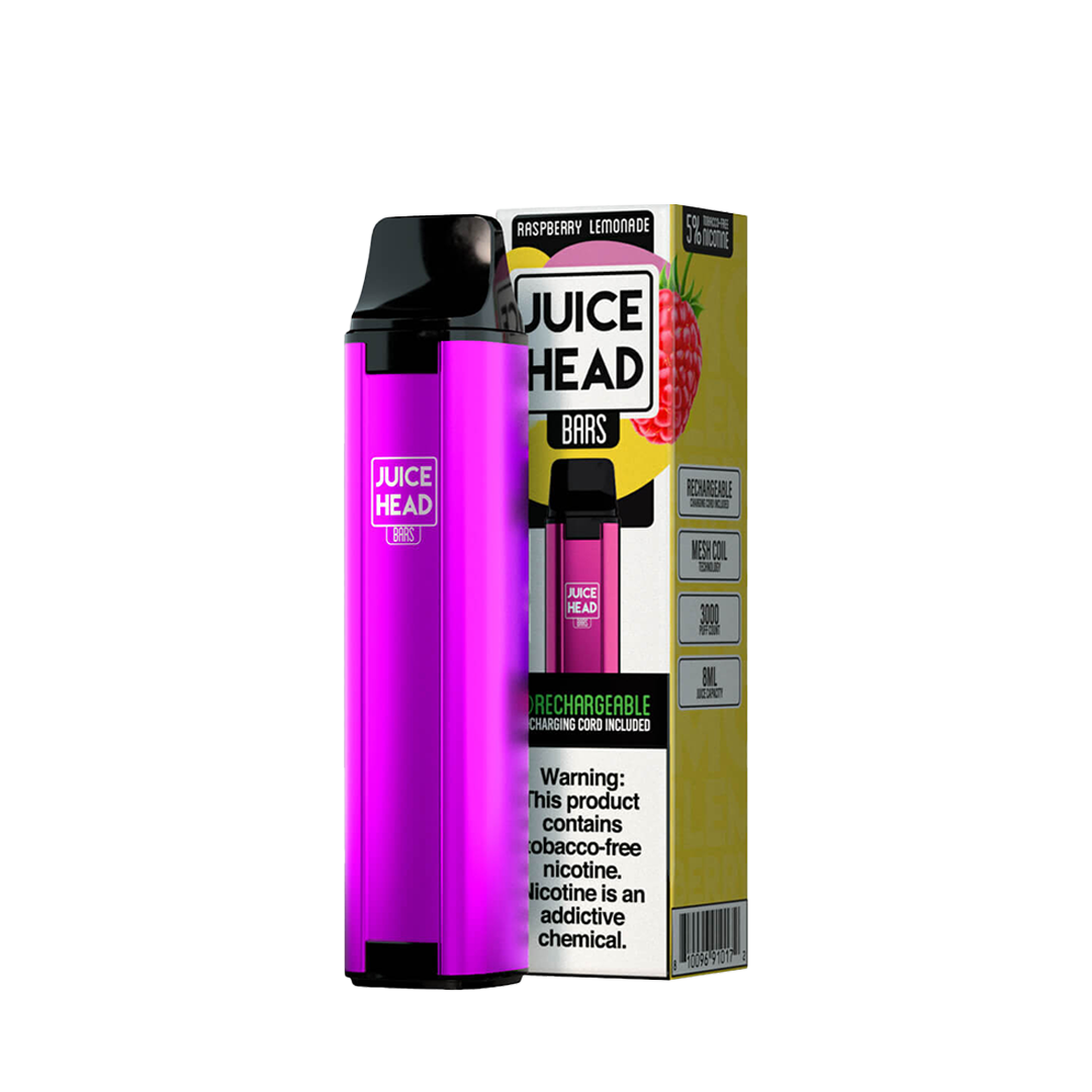 JUICE HEAD BARS 3000 Taffs Raspberry Lemonade Freeze E-Cigarette Jetable