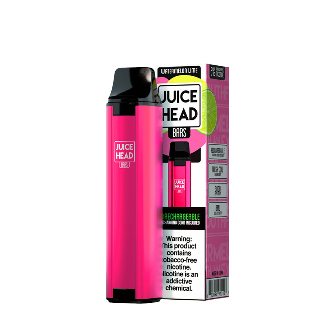JUICE HEAD BARS 3000 Taffs Watermelon Lime Freeze E-Cigarette Jetable