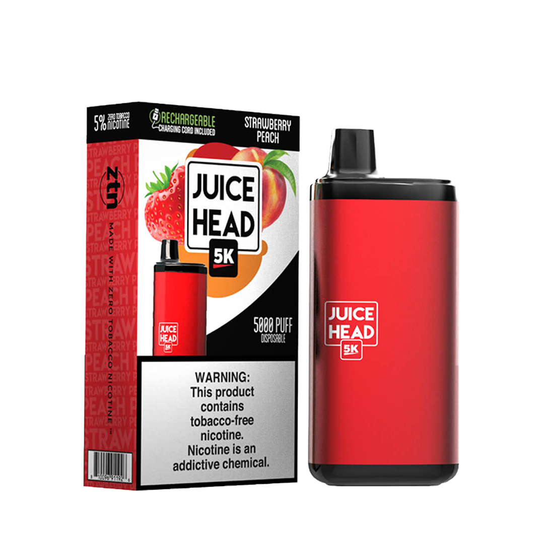 JUICE HEAD BARS FREEZE 5000 Taffs Strawberry Peach E-Cigarette Jetable