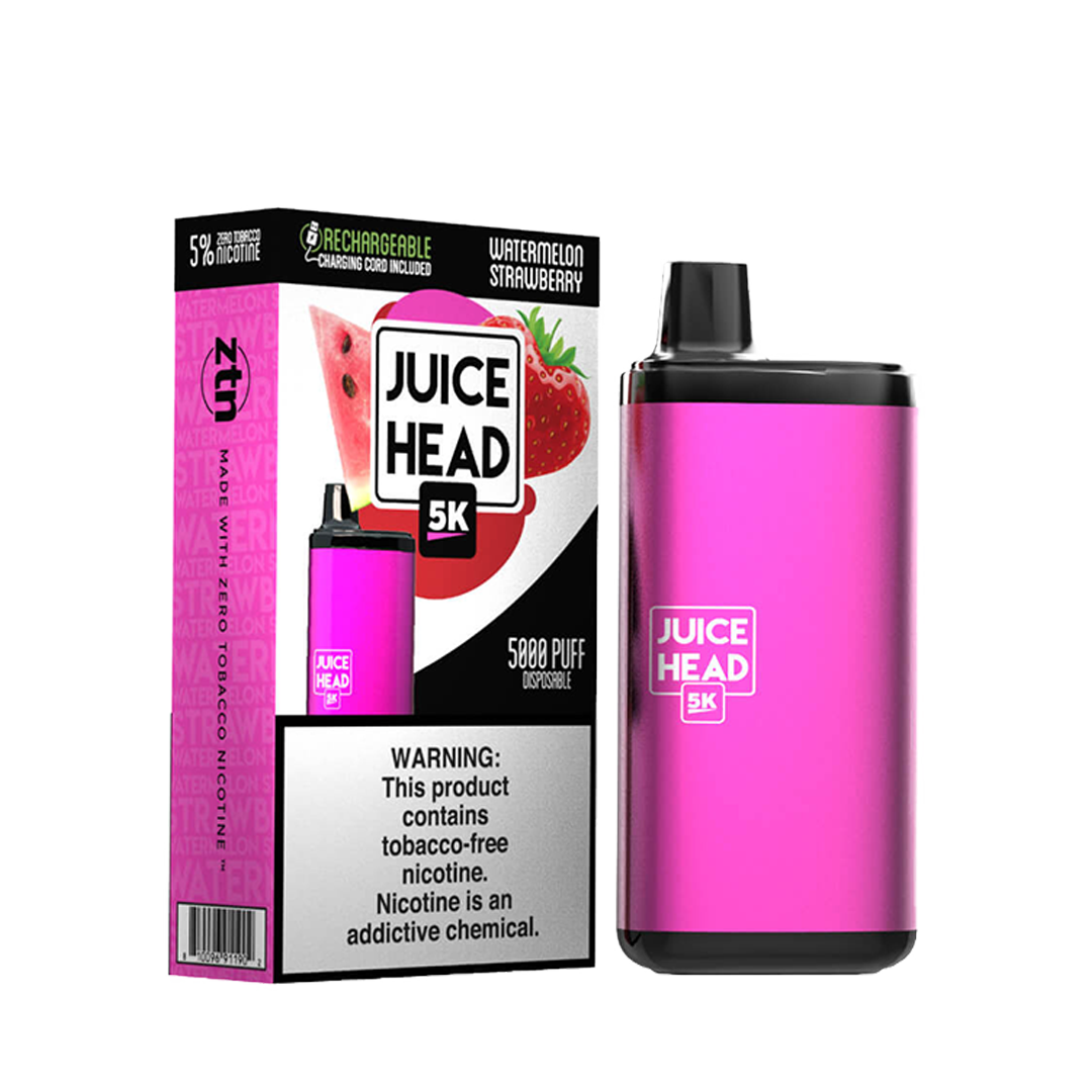 JUICE HEAD BARS FREEZE 5000 Taffs Watermelon Strawberry E-Cigarette Jetable