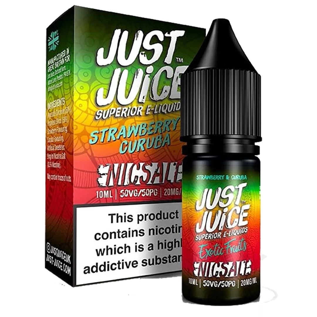 JUST JUICE – NIC SALT – EXOTIC FRUITS STRAWBERRY & CURABA 10ML / 20mg
