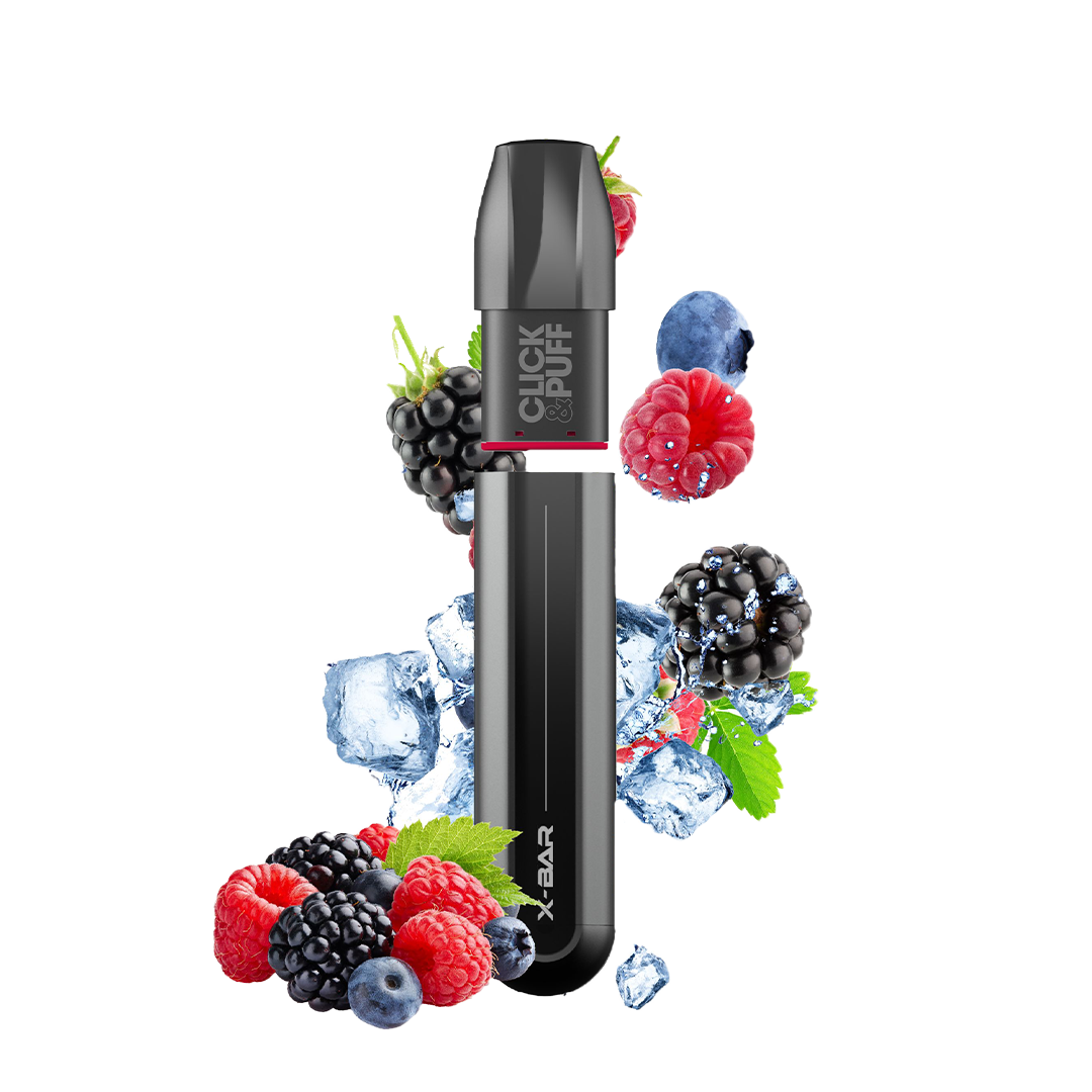 X-BAR Click & Puff kit de démarrage - Fruits Rouges