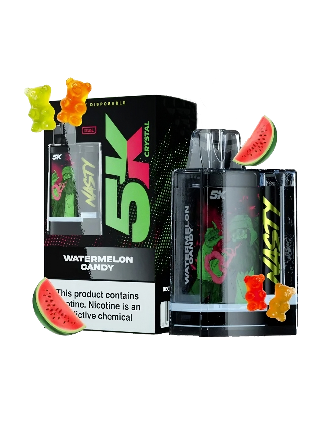 Nasty 5k Crystal - WATERMELON CANDY 5000 puffs 5%