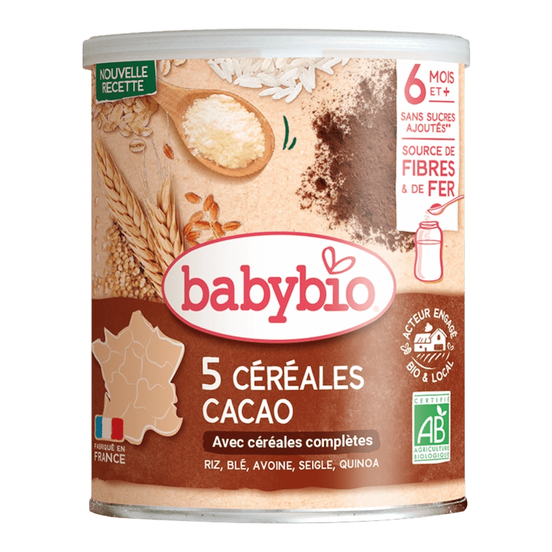 Babybio 5 Céréales Cacao avec Quinoa 220G