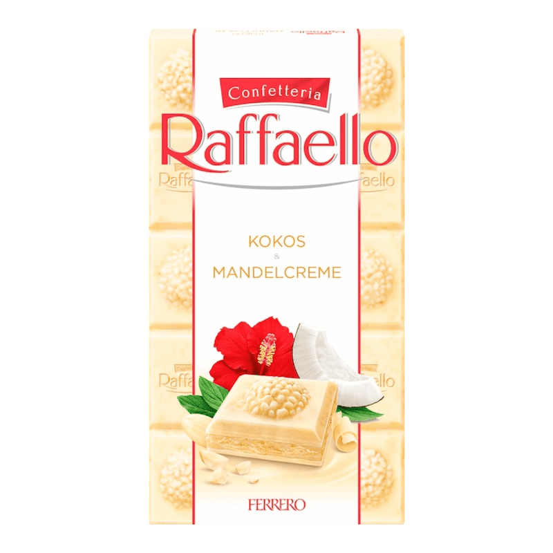 Ferrero Rocher Tablette Raffaello – Chocolat Blanc & Noix de Coco 90g