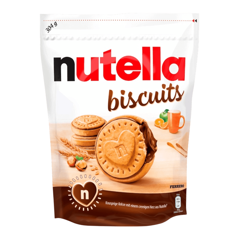 Nutella Biscuits – Biscuits Fourrés à la Crème de Noisettes et de Cacao – 304 g