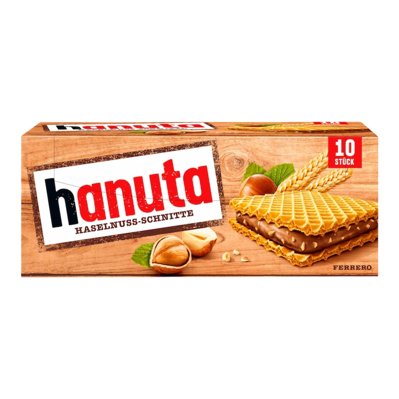 Hanuta Gaufrettes au Chocolat et Noisettes – 220g (10 pièces)