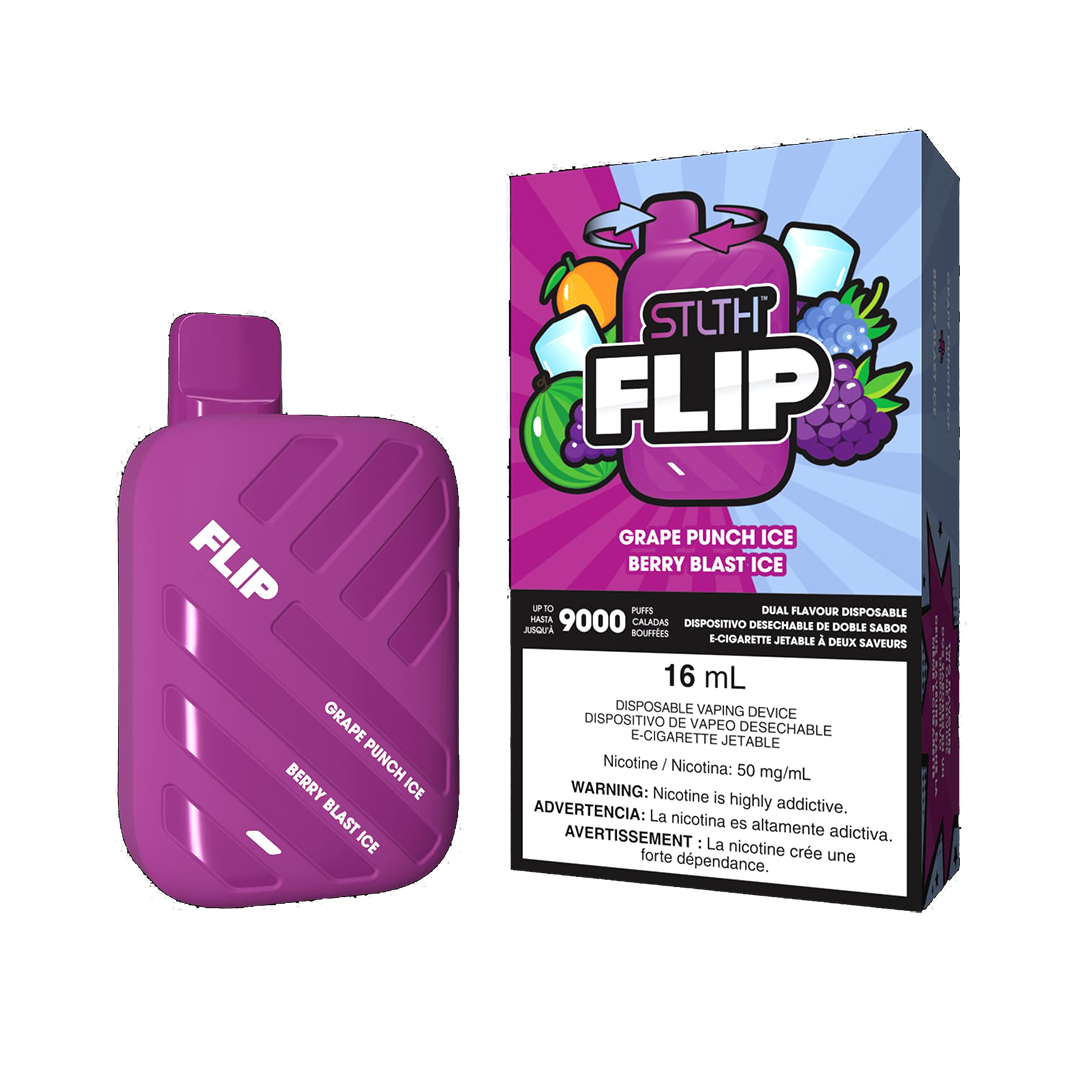 STLTH Flip 9K - Grape Punch Ice and Berry Blast Ice - 5%