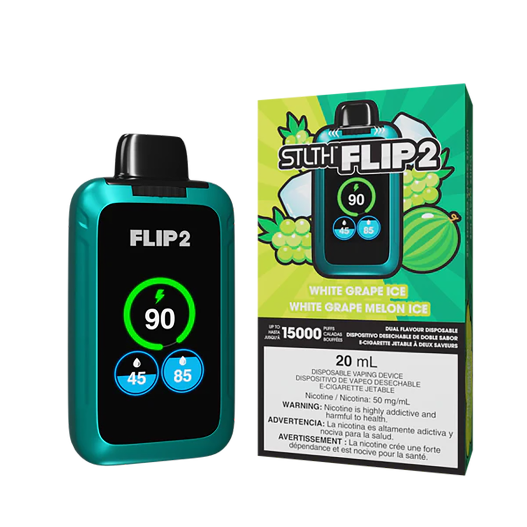 STLTH Flip 2 15K - White Grape Ice - White Grape Melon Ice