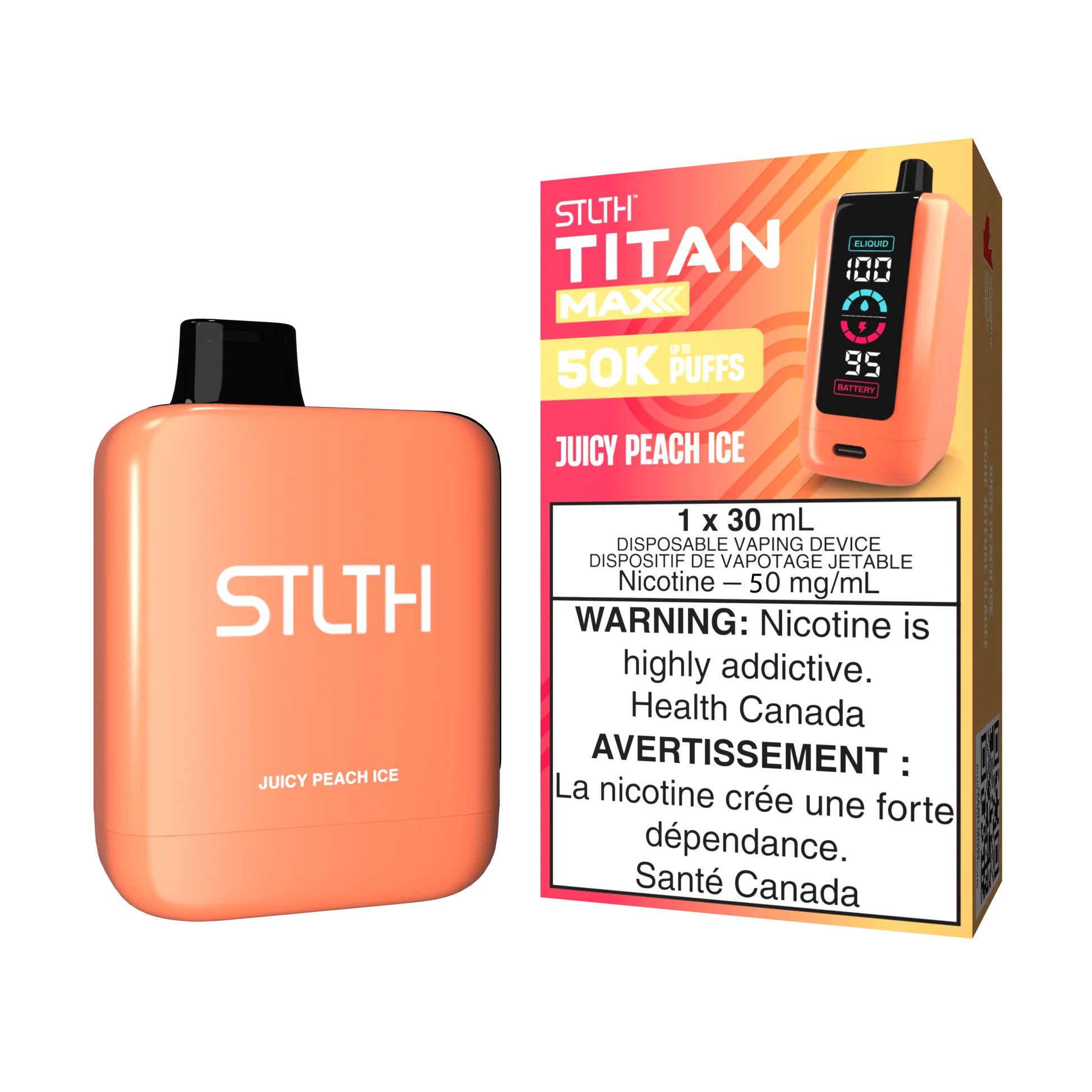 STLTH TITAN MAX 50K - Juicy Peach Ice - 5%