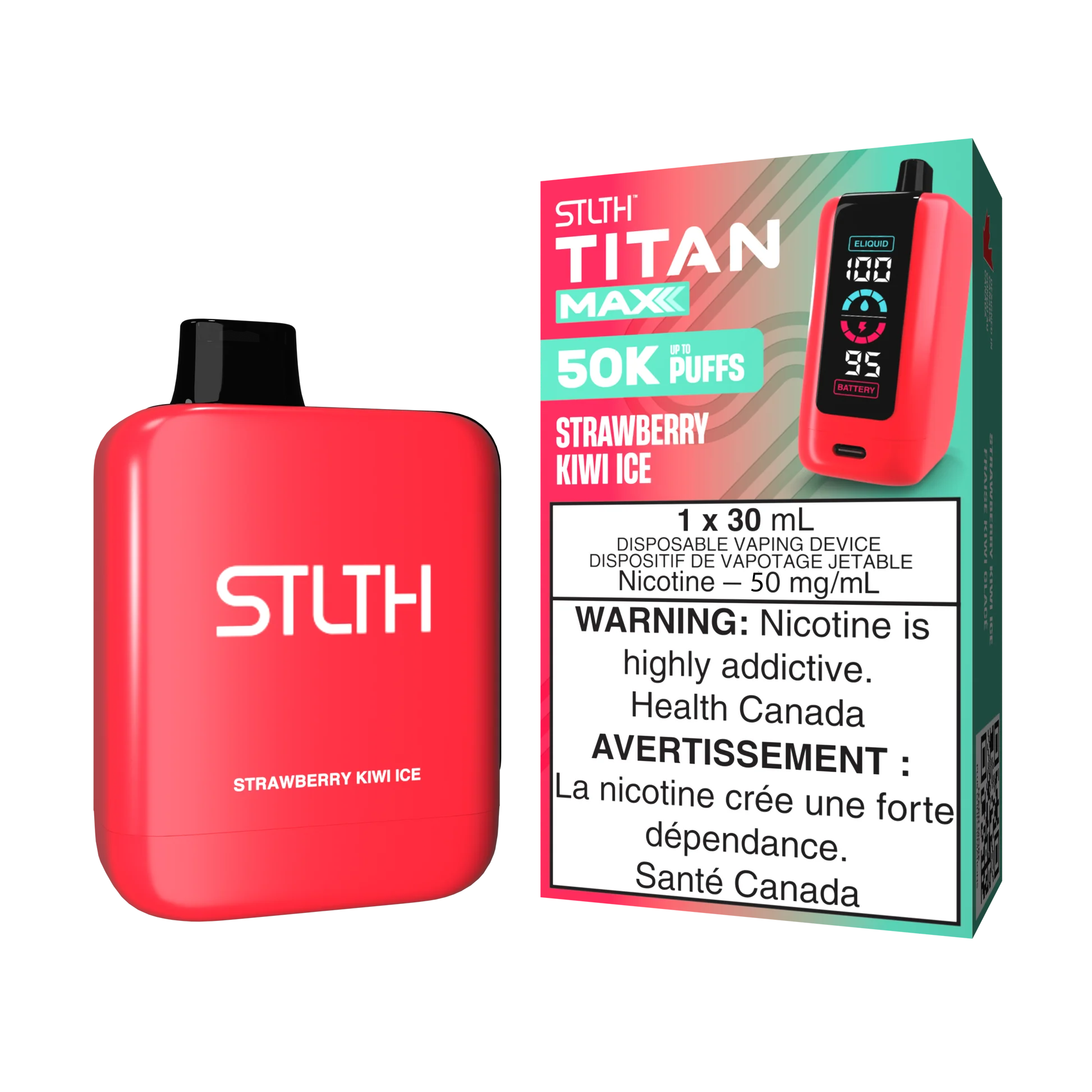 STLTH TITAN MAX 50K - Strawberry Kiwi Ice - 5%