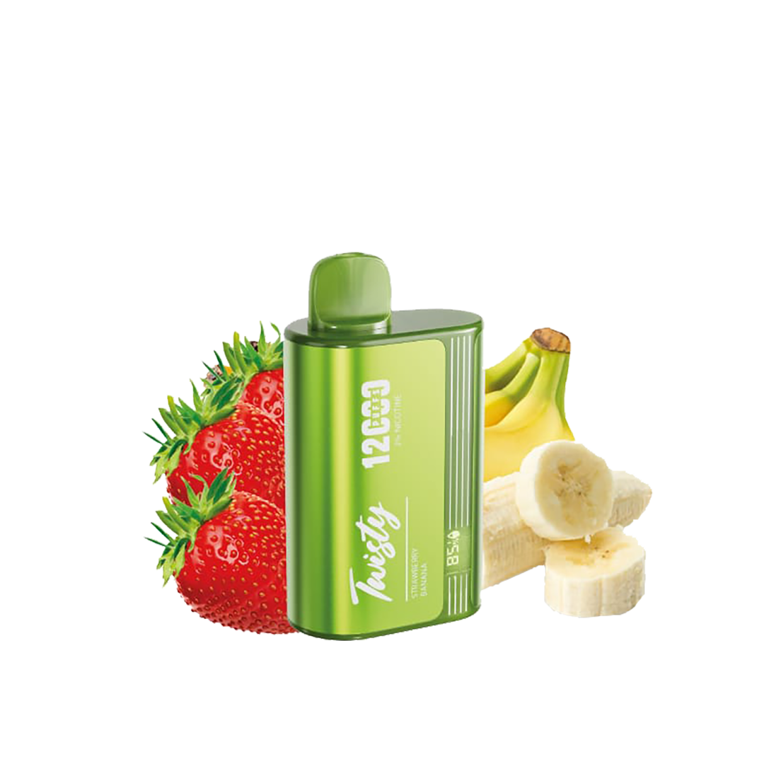 Twisty 12000 Puffs - Strawberry Banana  - 2% / 5%