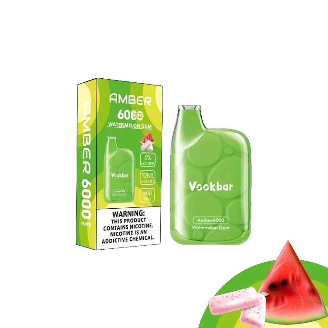 VOOKBAR Amber - Watermelon Gum - 6000 Taffs 5%