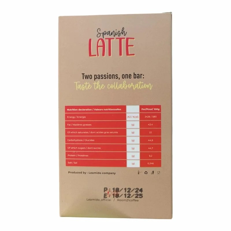 Spanish Latte Chocolate Bar 250 g