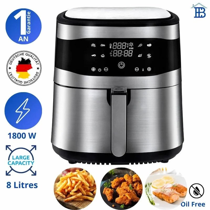 Ritage Air Fryer sans huile 8 Litres 1800W