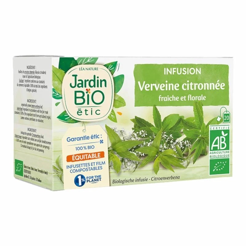 Jardin Bio Infusion Verveine Citronnée Menthe &#8211; 20 Sachets