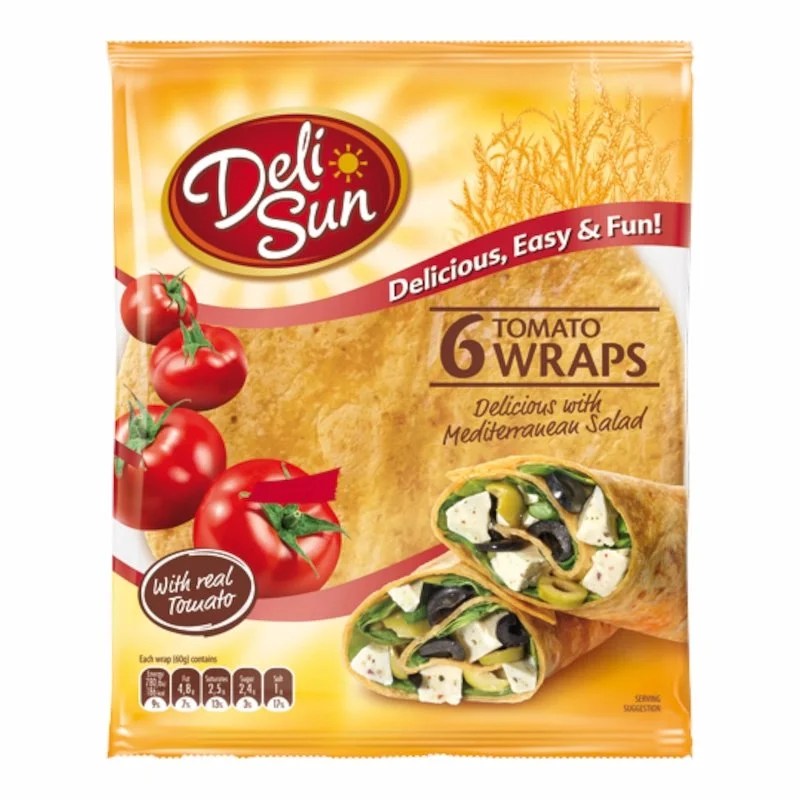 Delisun Tortilla Wraps à la Tomate 360g