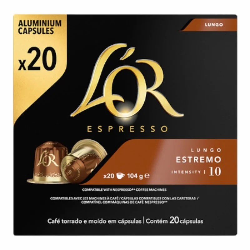 LOr Espresso Estremo Café en Capsules x20 – Intensité 10