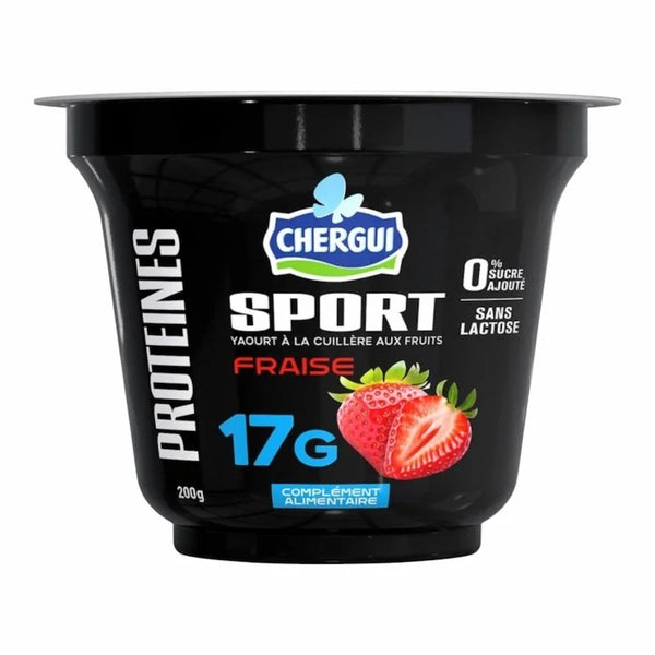 CHERGUI Sport – Yaourt Protéiné Fraise 200g