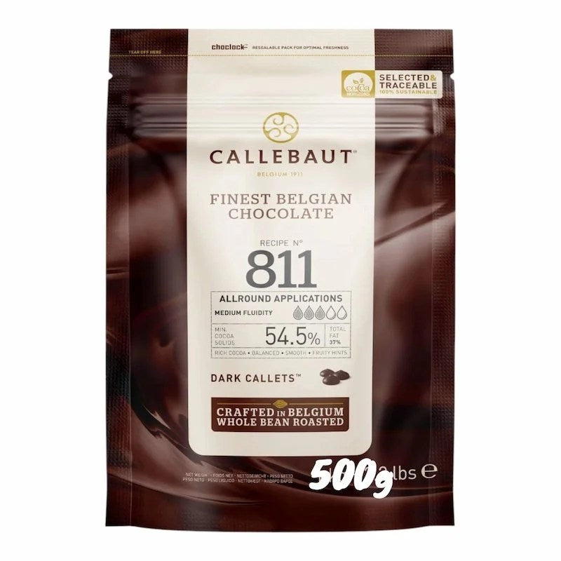 Callebaut Chocolat de Couverture Noir 811 &#8211; 54.5 % &#8211; 500 g