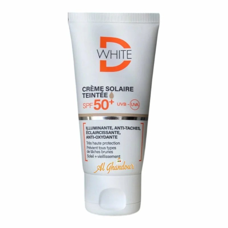 D-WHITE Crème Solaire Teintée Clair SPF 50+ – 50 ml