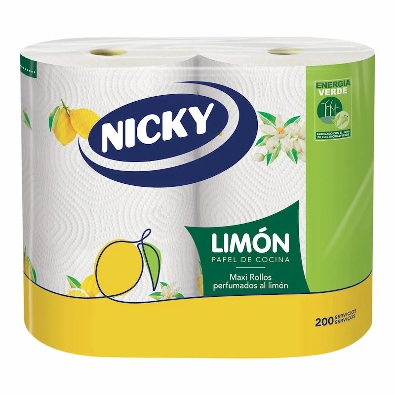 Nicky Limon Maxi Rollos – 180 Serviettes Parfumées au Citron