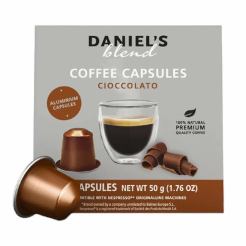 Daniel&rsquo;s Blend Capsules de Cafe au Chocolat – 10 Capsules